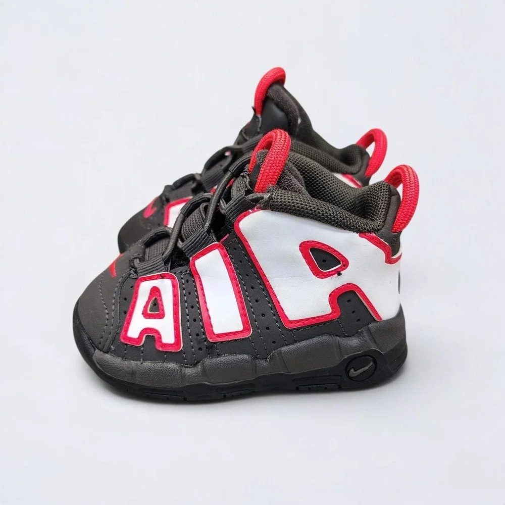 Nike Air More Uptempo Toddler Size 4C Shoes Sneakers Gray Ash White DH9722-200